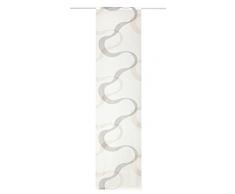 Deko Trends Panneau Coulissant Tissu, wollweiÃ-Creme-Grau, 245 x 60 x 0,1 cm