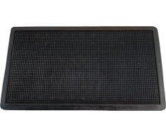 Textiles SAR Paillasson en Caoutchouc Picos 40 x 70 cm Noir 40 x 70 cm