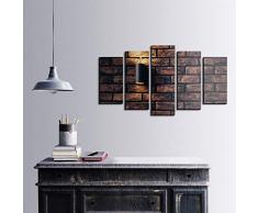 Bonamaison DÃ©coration Murale Ensemble de 5 Impression sur Toile, Dimensions: 100 x 60 Cm - ConÃ§u et fabriquÃ© en Turquie