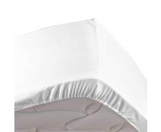 douceur dintérieur Percaline DRAP HOUSSE 2 PERSONNES, Blanc, 140 x 190 CM