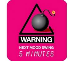 Boxer Gifts Dessous de Verre Inscription Warning Next Mood Swing 5 Minutes