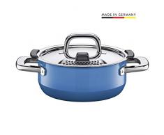 Silit 2101299455 Faitout Bas, Ãmail, Bleu, 20 cm