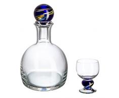 Verre de Bohême Louis Jeu à Liqueur, Verre, 24.5 x 11.5 x 24 cm, 7 pièces