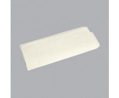 Vent Du Sud Drap Plat Uni en Coton Percale, Ivoire, 300x240 cm