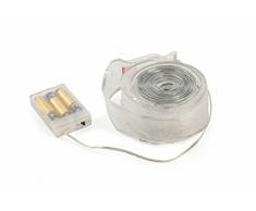 Kooper Xmas Ruban avec Fil LED, Organza, Rouge, 500Â x 2Â x 2Â cm