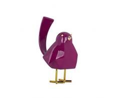 World Art Oiseau pourpre Sculpture En Résine, Multicolore, 18x11x13 Cm