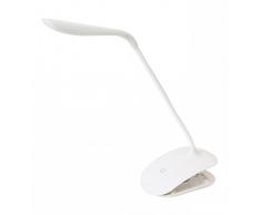 Platinet Pdl01c Lampe de Bureau LED avec Bouton Tactile et Base en Forme de Clip, 3,5 W, 5 500 K, 3 Niveaux déclairage, Flexible, pdl01cw