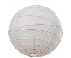 Loxton Lighting Lot de 5Â irrÃ©guliÃ¨res Lanterne en bambou, papier, Blanc