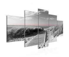 Tableau decoration murale Plage de la mer - XXL Impression sur Toile Salon Appartment 5 Parties - prêt à accrocher - 604053c