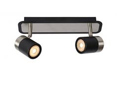 Lucide LENNERT - Spot plafond - LED Dim. - GU10 - 2x5W 3000K - Noir