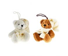 Peluches Lot de 24 Ours en Polyester Multicolore Taille Unique