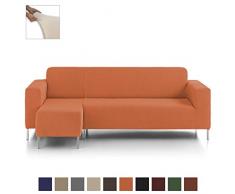 Eiffel Textile Nîmes Chaise Longue â Housse canapé Bras Long Gauche 280 x 195 x 2 cm Orange
