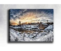 Bonamaison Peinture sur toile, multicolore, 40 x 60 cm - ConÃ§u et fabriquÃ© en Turquie