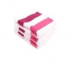 Lasa Classic-Stripes Serviette de Toilette 33 x 50 cm Toilette 50 x 100 cm + Douche 70 x 140 cm Rose
