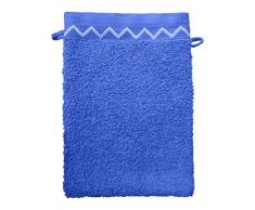 Santens Pat Eponge Lot de 2 Gants de Toilette, Coton, Bleu, 2X1622