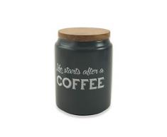 Villa dEste Home Tivoli Bocal à café, Céramique, Noir, 11 x H. 15 cm
