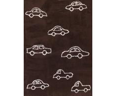 Aratextil Voiture Tapis Enfant, Coton, Marron, 120Â x 160Â cm