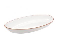 Premier Calisto Veste Plat Ovale en Terre Cuite en Ãmail Blanc