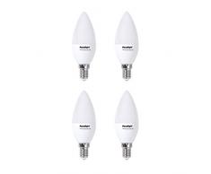 panalight Pack de 4Â lampes lED bougie Frost E14Â 4Â W, 4500Â K