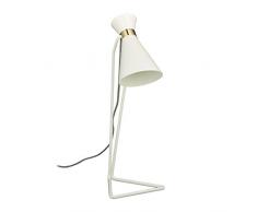 Relaxdays 10020523_49 Lampe de bureau pied géométrique 25 W Métal Blanc 18 x 19 x 49