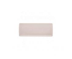 DEGRENNE 230128 Plat Rectangulaire, Porcelaine, Rose Poudre, 41,5 x 17,5 x 3 cm