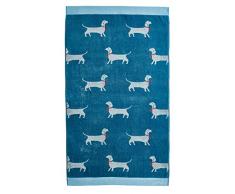 Joules Sausage Serviette de Plage pour Chien Bleu