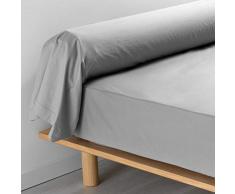 douceur dintÃ©rieur Percaline TAIE DE TRAVERSIN, Gris, 85 x 185 CM