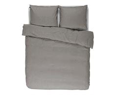 ESSENZA Premium Nissa Taupe Housse de Couette, Satin damassé 100% Coton, 240x220