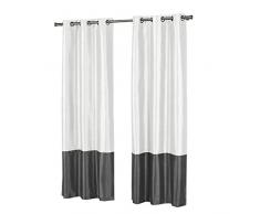 Duck River Rideau occultant Canard, Blanc/Gris, 37x84 (2 Pieces)