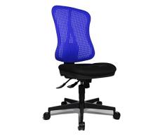 Topstar Head Point SY Chaise de Bureau Tissu, 100% Polyester, Bleu Roi/Noir, 70 x 47 x 113 cm