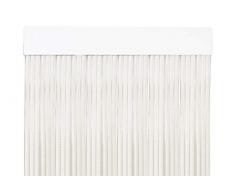 MercuryTextil P69 Rideau Porte PVC 210 x 90 cm Blanc + Fil Transparent, Plastique