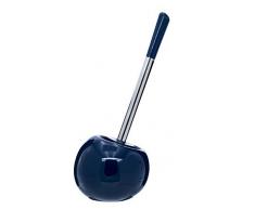 RIDDER 2113433 Brosse de Toilette, céramique, Bleu foncé, env. 15 x 14,5 x 36,8 cm