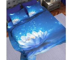 PETTI Artigiani Italiani - Parure de Lit, Lit (90x200), Drap de Lit, Linge de Lit, Nuit Ãtoilée, Tissu 100% Satin Frais, 100% Made in Italy