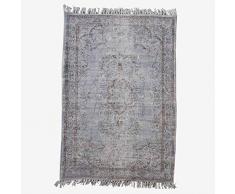 Better & Best Tapis en Coton Style Vintage 200 x 300 cm Bleu Laine, Taille Unique