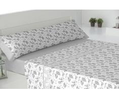 Todomueble Hamburg Jeu de draps, algodÃ³n-poliÃ©ster, Gris, 270Â x 230Â x 4Â cm