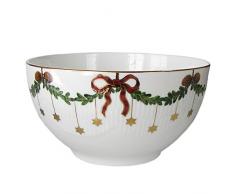 Royal Copenhagen 1017448 Star Fluted/Xmas Bol haut en porcelaine Multicolore 180 cl