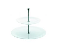 KAHLA Plat Porcelaine Chinoise et Acier Inoxydable Blanc