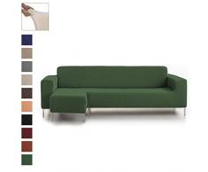 Eiffel Textile Housse Ã©lastique de CanapÃ© Rustique Chaise Longue Court Gauche, Coton, Vert, 41Â x 21Â x 6Â cm