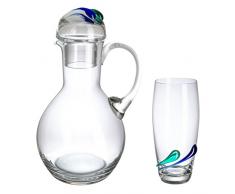Verre de BohÃªme Jeu de jus, Verre, 36.5Â x 15.5Â x 45.5Â cm, 7Â piÃ¨ces