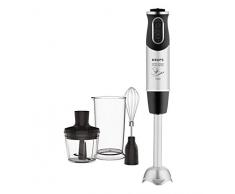 Krups HZ656815 Henssler Special Edition Mixeur plongeant 1000 W Réglage de la vitesse : 20 avec gobelet mesureur, fouet, hachoir Noir/argenté