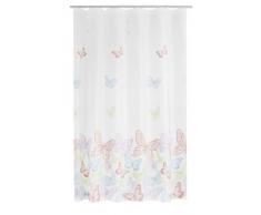 RIDDER Papillon Rideau de Douche, 100% PEVA, Semitransparent-Multicolor, ca. 180x200 cm