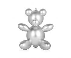 World Art Petit ours ballon Sculpture En Résine, Multicolore, 25x20x15 Cm