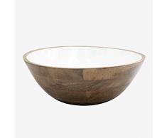 Better & Best 3081208 Saladier dÃ©coratif en Bois et Ã©mail Mar/Blanc