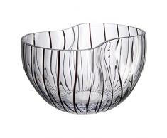 Verre de BohÃªme Glee Centre de Table, Verre, Noir, 12Â x 21.5Â x 17.5Â cm