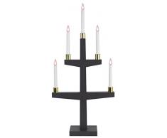 Star 259-51 Chandelier Halla, 5 Del Blanc Chaud, E10, 15 W, Noir, 70 x 34,5 x 9