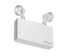 Knightsbridge 230Â V IP20Â 6Â W LED double spot LumiÃ¨re durgence, Blanc