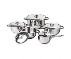 4Home 107251Â de Cuisine Vaisselle Destiny, Acier Inoxydable, Argent, 48Â x 28Â x 21Â cm, 10Â unitÃ©s