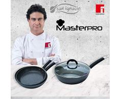 MasterPro Home Edition Black Set de poÃªles 2 sartenes + wok Noir