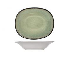 COSY & TRENDY Fez 9212174 Assiette Ovale Creuse Fez-Vert-17,5x21,5 Cm