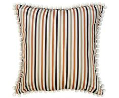 Ragged Rose Serena Coussin rayé Orange brûlé 50 x 50 cm